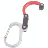 Multifunctional Carabiner Aluminum Alloy D-Type Outdoor Products Quick-Hanging Buckle(Black)