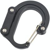 Multifunctional Carabiner Aluminum Alloy D-Type Outdoor Products Quick-Hanging Buckle(Black)