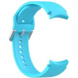 Voor Samung Galaxy Watch4 40mm / 44mm Siliconen Zilver Ronde Gesp Vervanging Strap Watchband (Sky Blue)