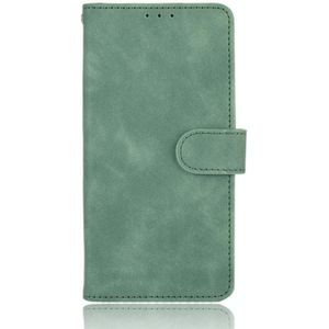 For HTC Desire 20 Pro Solid Color Skin Feel Magnetic Buckle Horizontal Flip Calf Texture PU Leather Case with Holder & Card Slots & Wallet(Green)