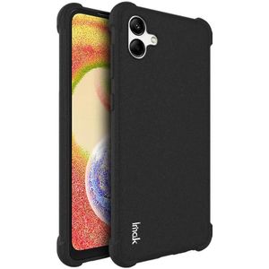 Voor Samsung Galaxy A04 4G imak schokbestendig Airbag TPU telefoonhoesje (mat zwart)