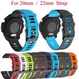 Voor Huawei Watch GT Runner 22mm Mixed-Color Silicone Strap (Orange + Black)