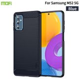 Voor Samsung Galaxy M52 5G MOFI Gentless Serie Geborsteld Textuur Koolstofvezel Zachte TPU-zaak