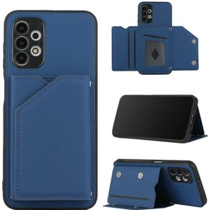 For Samsung Galaxy A13 4G Skin Feel PU + TPU + PC Back Cover Shockproof Case(Blue)