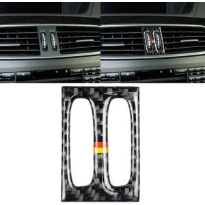 Car German Flag Carbon Fiber Intermediate Air Outlet Panel Decorative Sticker for Mercedes-Benz W204 2011-2013