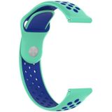 For Huami Amazfit Youth Edition Two-tone Nike Silicone Watch Strap(Duck Blue)