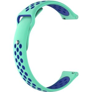 For Huami Amazfit Youth Edition Two-tone Nike Silicone Watch Strap(Duck Blue)