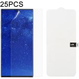 25 PCS Soft Hydrogel Film Full Cover Front Protector with Alcohol Cotton + Scratch Card for Galaxy Note 10+