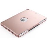 F611 Detachable Colorful Backlight Aluminum Backplane Wireless Bluetooth Keyboard Protective Case for iPad Air 2 / 9.7 (2018) / 9.7 inch (2017) / Air / Pro 9.7 inch (Rose Gold)