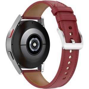 20mm lederen horlogeband voor Samsung Galaxy Watch4 / Watch3 41mm / Active2 / Huawei / Garmin Watch etc.