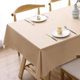 140x140cm Solid Color PVC Waterproof Oil-Proof And Scald-Proof Disposable Tablecloth(Champagne)