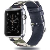 Cloth+ Top-grain Leather Wrist Watch Band for Apple Watch Series 4 & 3 & 2 & 1 42&44mm