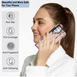 Voor Samsung Galaxy S22 Ultra antislip volledige dekking Ring PU-telefoonhoes met polsband (roségoud)