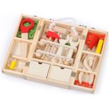 Houten timmerman gereedschap set onderhoud vak houten educatief speelgoed voor kinderen
