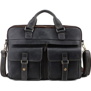 6360 Men Business Briefcase 17 Inch Laptop Computer Messenger Bag(Dark Gray)