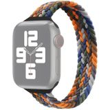 Small Taille Single Loop Nylon Vlecht Vervangende horlogeband voor Apple Watch Series 7 45mm / 6 & SE & 5 & 4 44 MM / 3 & 2 & 1 42mm  Grootte: M 155mm (Camouflage Kleurrijk)