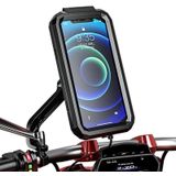 Kewig Fiets Motorfiets Achteruitkijkspiegel Waterdichte Doos Touchscreen Telefoonhouder (Groot)