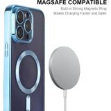 Voor iPhone 13 Pro ENKAY Gegalvaniseerd MagSafe Schokbestendig TPU Telefoonhoesje met Lensfilm(Groen)
