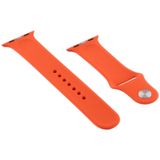 For Apple Watch Series 5 & 4 40mm / 3 & 2 & 1 38mm Silicone Watch Replacement Strap  Short Section (Female)(China Red)