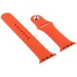 For Apple Watch Series 5 & 4 40mm / 3 & 2 & 1 38mm Silicone Watch Replacement Strap  Short Section (Female)(China Red)