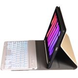 A06BS ultradunne achtergrondverlichting Bluetooth-toetsenbord lederen tas met houder & pen slot voor iPad mini 6