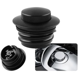 Motorcycle Flush Pop-up Gas Cap with O-ring for Harley Davidson (Black)