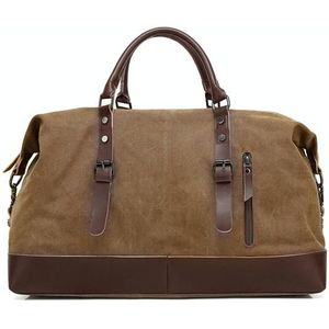 AUGUR 2012 Portable Casual Canvas Travel Handbag Baggage Shoulder Crossby Bag(Coffee)