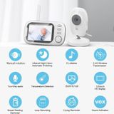 ABM600 3 5 inch draadloze video-nachtzicht babyfoon beveiligingscamera (EU-stekker)