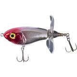 DF065 9g Double Paddle Tractor Surface Tether Roadrunner Fake Lure Lange afstand Casting Lure (Red Head Silver)