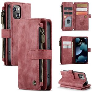 Caseme-C30 PU + TPU Multifunctionele Horizontale Flip Lederen Case Met Houder & Card Slot & Portemonnee & Rits Pocket voor iPhone 13 Mini