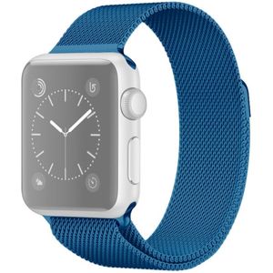 For Apple Watch Series 6 & SE & 5 & 4 44mm / 3 & 2 & 1 42mm Milanese Loop Magnetic Stainless Steel Watchband(Porcelain Blue)