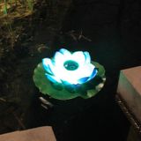 Solar Outdoor Waterproof Floating Light Garden Courtyard Lotus Light(Light Yellow)