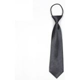 10 PCS Solid Color Casual Rubber Band Lazy Tie for Children(Dark Grey)