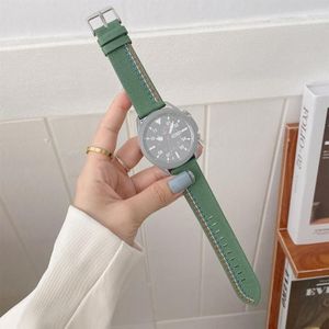 22mm For Samsung / Huawei Smart Watch Universal Three Lines Canvas Replacement Strap Watchband(Green)