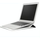 PU Leather Ultra-thin Envelope Bag Laptop Bag for MacBook Air / Pro 15 inch  with Stand Function(White)