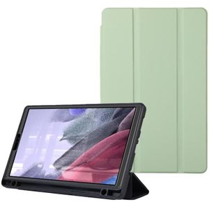 Voor Samsung Galaxy Tab A7 Lite effen kleur 3-opvouwbare lederen tablethoes (Matcha groen)