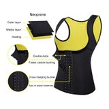 U-neck Breasted Body Shapers Vest Weight Loss Waist Shaper Corset  Size:XXXXXL(Black Yellow)