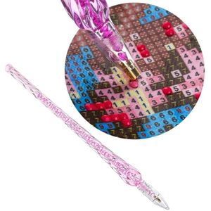 10 PCS Diamond Painting Pen DIY Cross Stitch Embroidery Crafts Sewing Diamond Painting Tool(Pink)