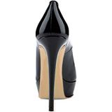 Vrouwen sexy stiletto schoenen hoge hak  schoenen maat: 33 (zwart lakleer 8cm)