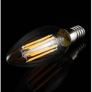 C35 E14 6W Dimmable LED Filament Light Bulb  6 LEDs 450 LM Retro Energy Saving Light for Halls  AC 220V