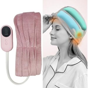 K2009 Air Wave Hoofd Massage Apparaat Verwarming Kompres Airbag Thuis Slaap Massage Instrument(Roze)