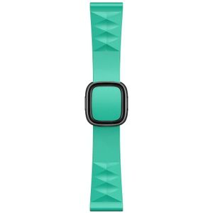 Modern Style Silicone Replacement Strap Watchband For Apple Watch Series 7 & 6 & SE & 5 & 4 44mm / 3 & 2 & 1 42mm Style:Black Buckle(Mint Green)
