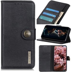 Voor Samsung Galaxy A32 4G KHAZNEH Cowhide Textuur Horizontale Flip Lederen Case met Houder & Kaart Slots & Portemonnee (Zwart)