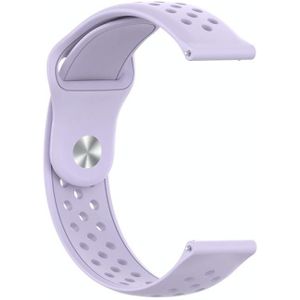 For Samsung Galaxy S3 / Galaxy Watch 46mm Vent Hole Silicone Watch Strap(Light Purple)