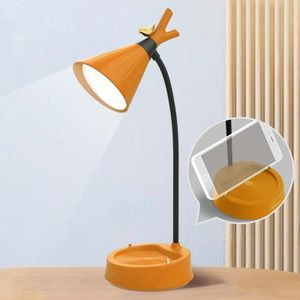 GIVELONG Forest Bird LED Touch Usb Table Lamp With Mobile Phone Holder Bedroom Bedside Night Light(GL361-2 Yellow)