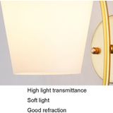LED Glass Wall Bedroom Bedside Lamp Living Room Study Staircase Wall Lamp  Power source: 12W Tri-color Light(3030 Golden Milk White)