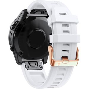 For Garmin Fenix 7s 20mm Silicone Watch Band(White)