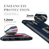 For Samsung Galaxy A71 (5G) Carbon Fiber Protective Case with 360 Degree Rotating Ring Holder(Blue)