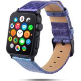 Snake Skin Texture Top-grain Leather Strap for Apple Watch Series 5 & 4 40mm & Series 3 & 2 & 1 38mm(Purple)