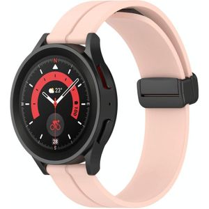 Voor Samsung Galaxy Watch 5 44mm 20mm Effen kleur magnetische sluiting siliconen horlogeband